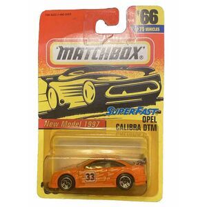 1996 Matchbox Orange Opel Calibra DTM #66‎ of 75 New Model 1997